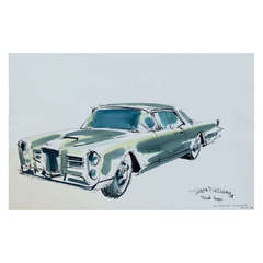 Facel Vega Excellence Coupe Watercolor '58 by Robert J. Freiman