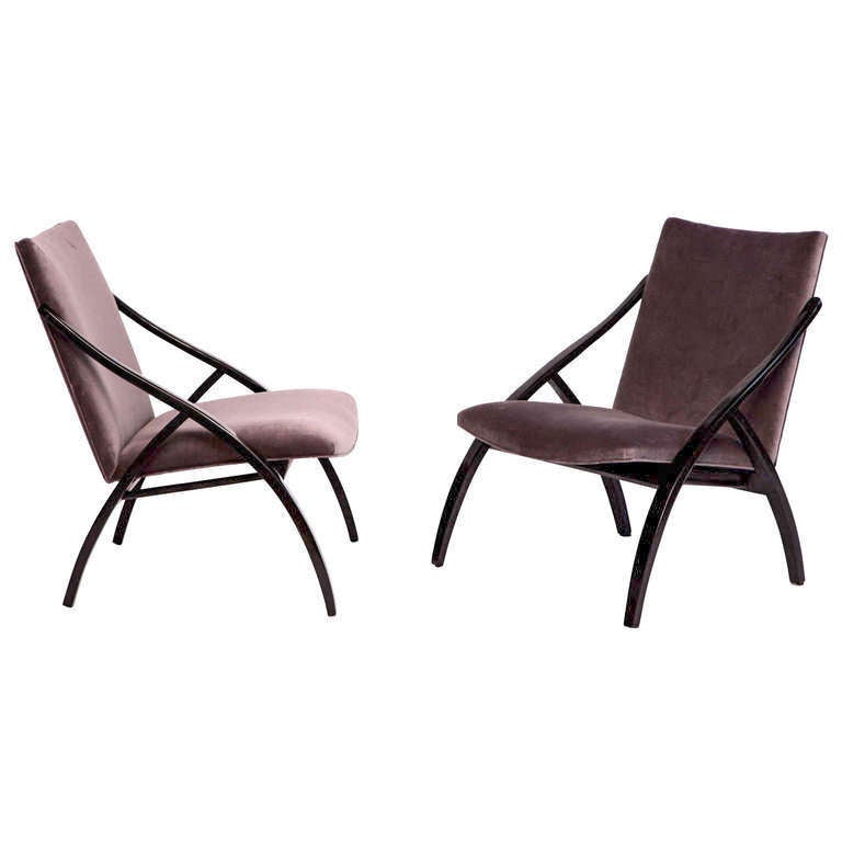 Graceful Pair of Danish Lounge Chairs For Sale