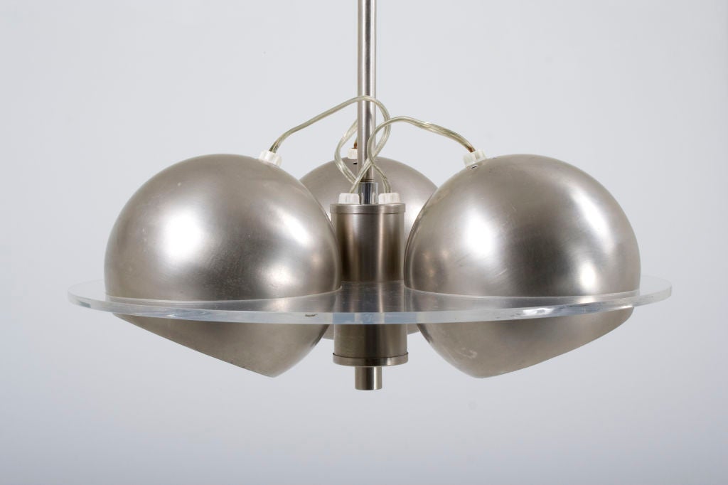 Tri-Globe Disc Chandelier