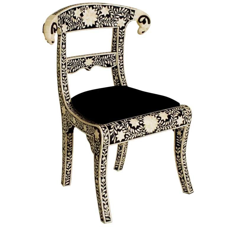 Bone Inlay Klismos Chair For Sale