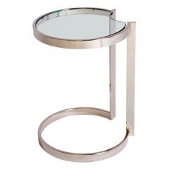 Chrome and Glass Side Table
