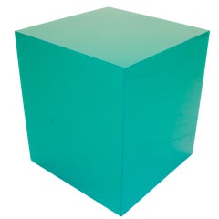 Emerald Green Lucite Lamp-table