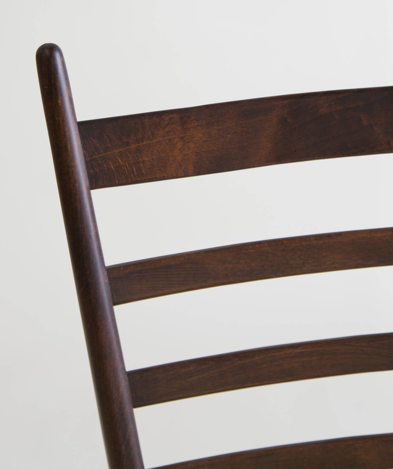 Set of Eight Beechwood Ladder-Back Chairs For Sale 2