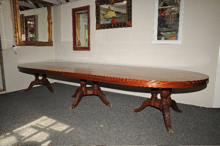 Mahogany Monumental Stow & Davis Dining Table