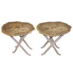 American Craftsman Made Petrified Wood Tables