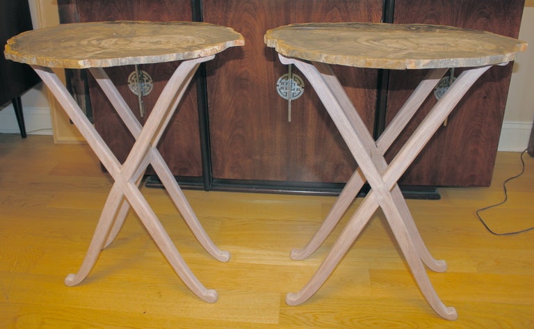 American Craftsman Made Petrified Wood Tables