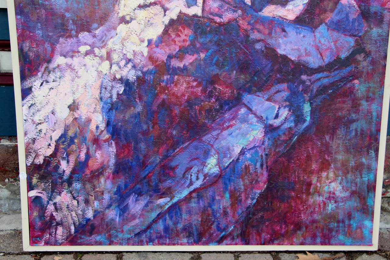 American Oil on Silk by Mark Milowsky