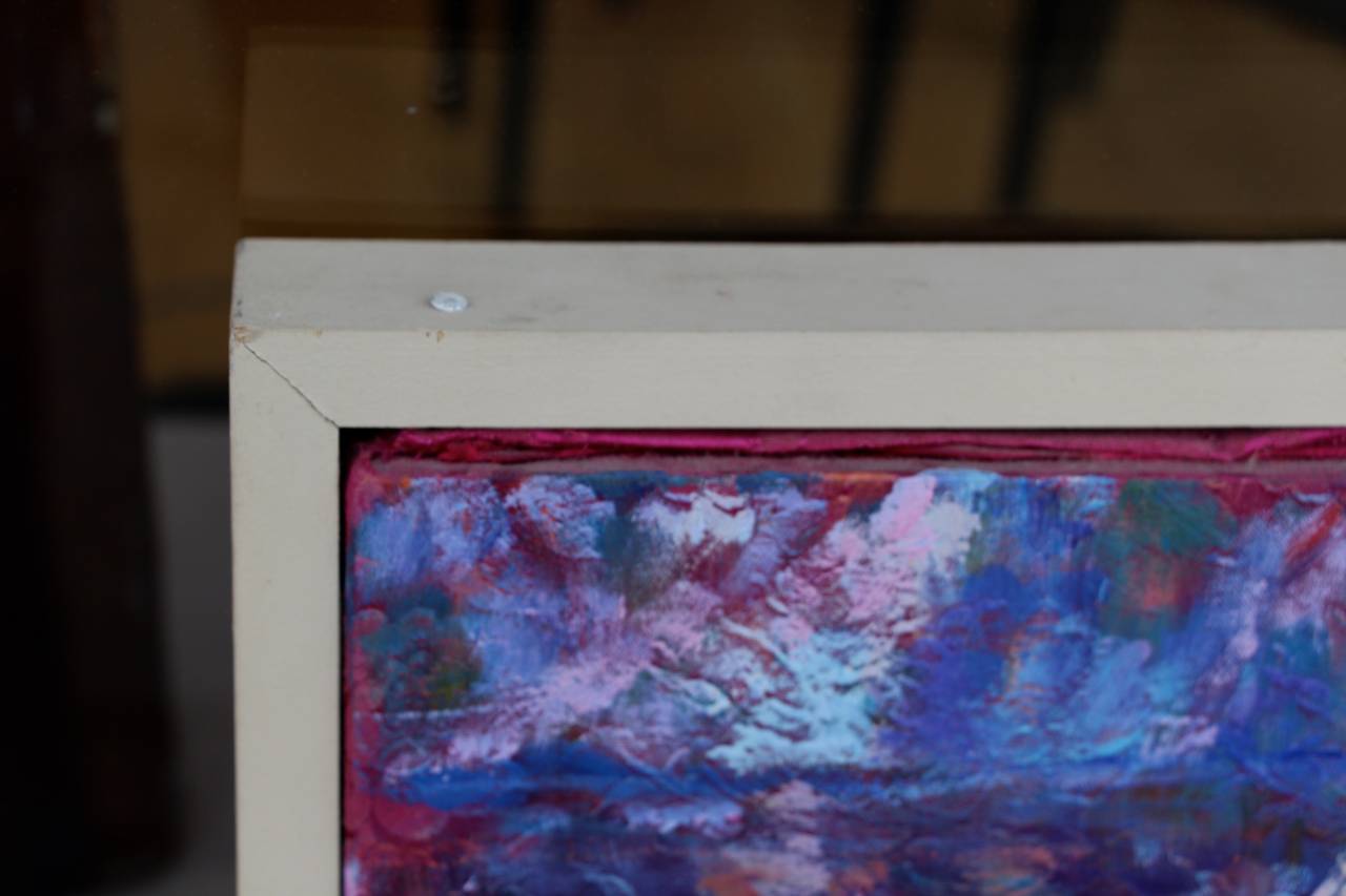 Oil on Silk by Mark Milowsky In Good Condition In Palm Springs, CA