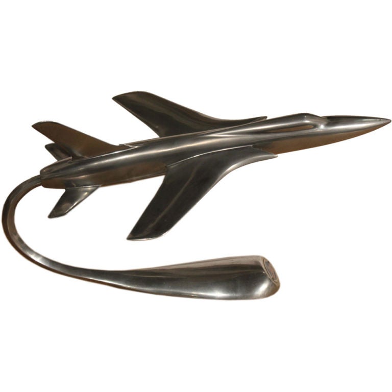 Space Age Aluminum Model of a Republic F-105 Thunderchief