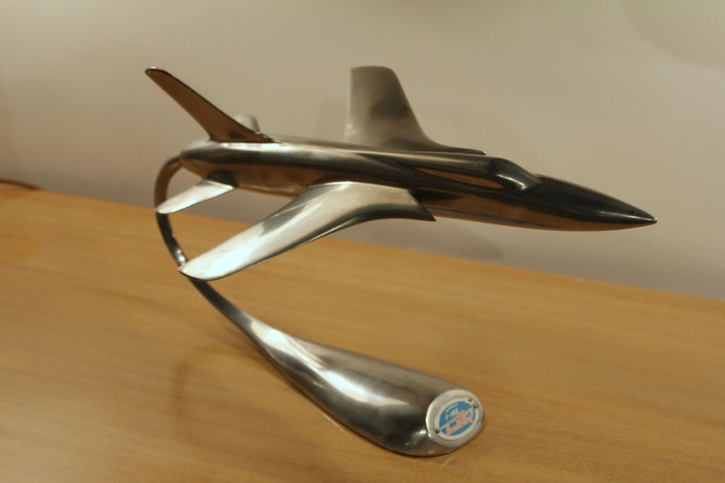 Space Age Aluminum Model of a Republic F-105 Thunderchief