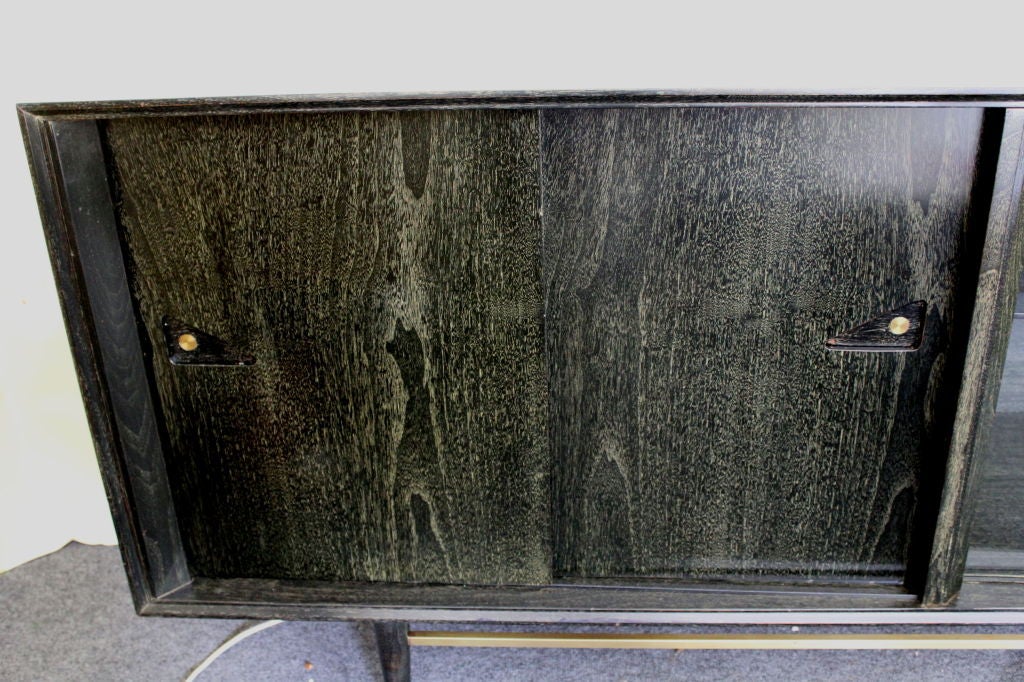 Cerused Oak Credenza With Great Angled Designed Fronts