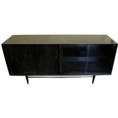 Vintage  Cerused Oak Credenza With Great Angled Designed Fronts