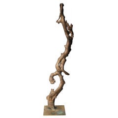 Large Abstarct Bronze of a Tree Branch by French Artist Aima
