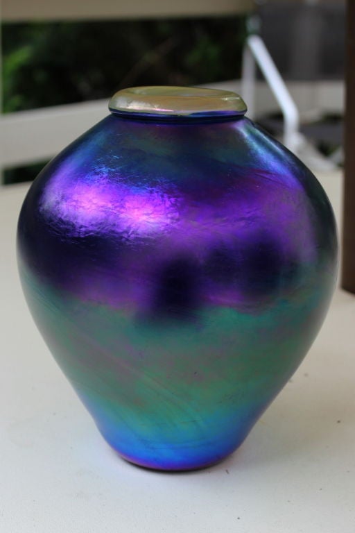 A stunning example of phoenix studios of Santa Barbara, Ca, work, crafted by Carl Radke and signed and dated 1980. It still bears the studio paper label on the base.