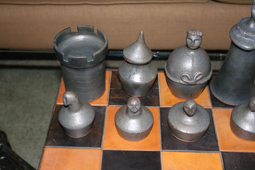 pottery chess pieces