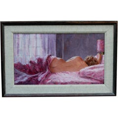 George Wesley Williams 73 o/l  nude titled nude pink & mauve