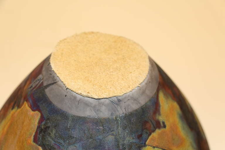 Beautiful raku fired vase 1