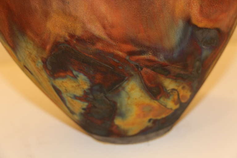 Beautiful raku fired vase 4