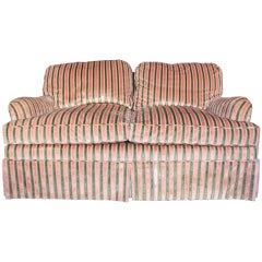 Love seat upholstered in a rich silk velvet blend