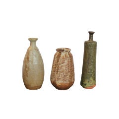 3  Pieces of Glazed Terracotta Stoneware M. Vlosky