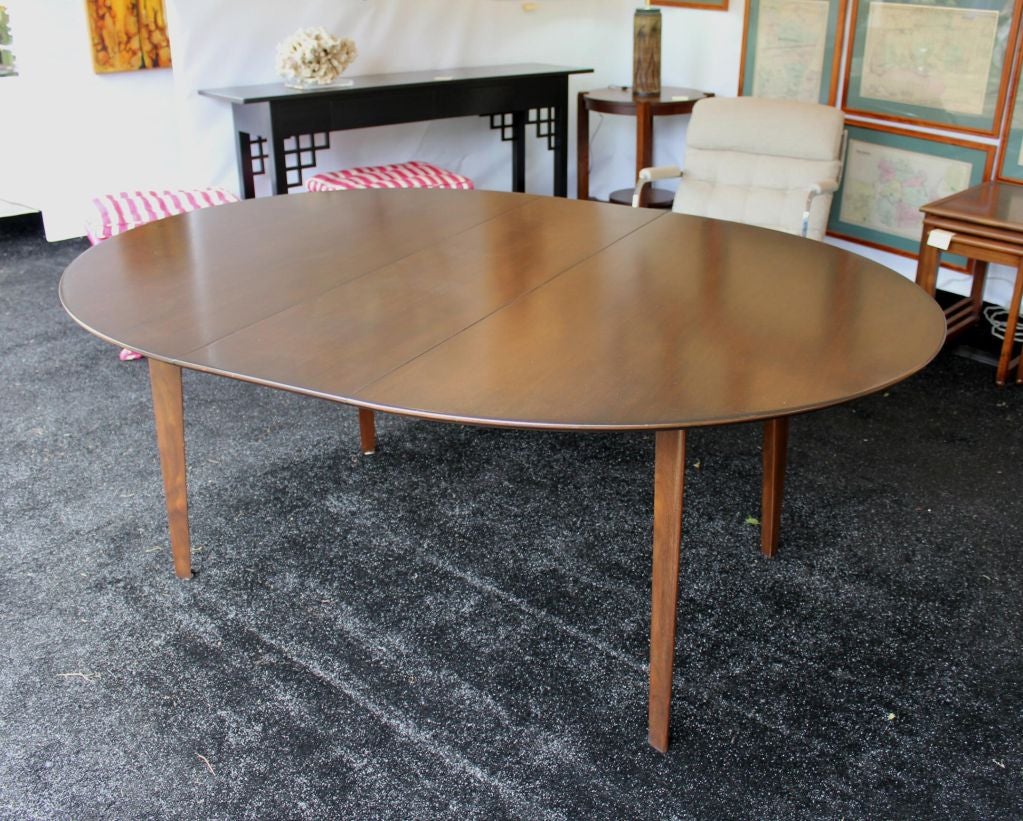 Ed Wormley for Dunbar green label dining table table w/ 2 leaves