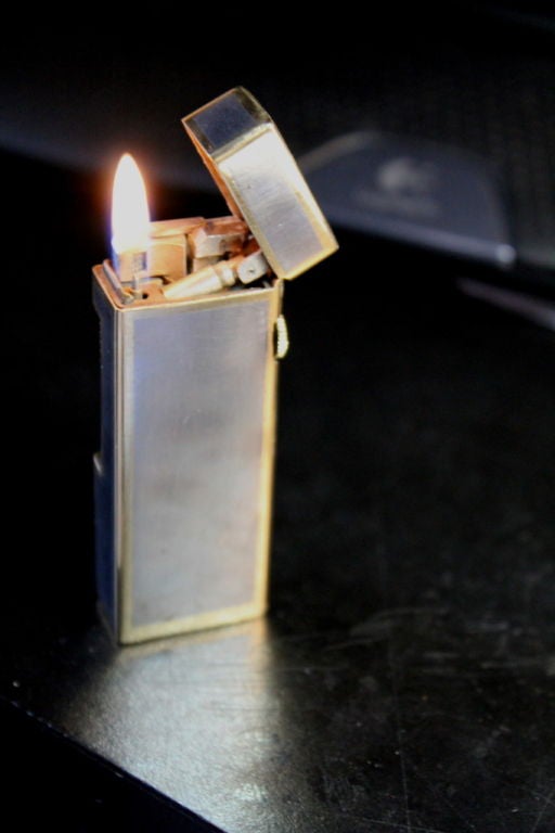 Vintage Cartier / Dunhill 18k Gas lighter working Italy/ Swiss 4