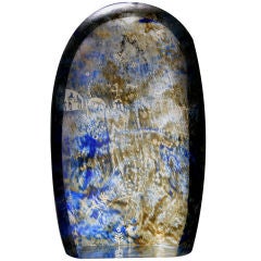 Exceptional etched glass sculpture by Goran Warff for Kosta Boda