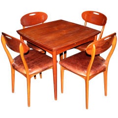 Elegant Svend Madsen Extension dining table w/ 4 chairs