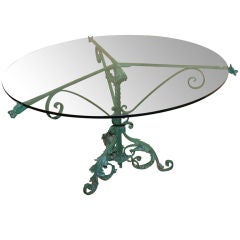 Antique Wonderful  iron table in the manner of Samuel Yellin w/ dragons