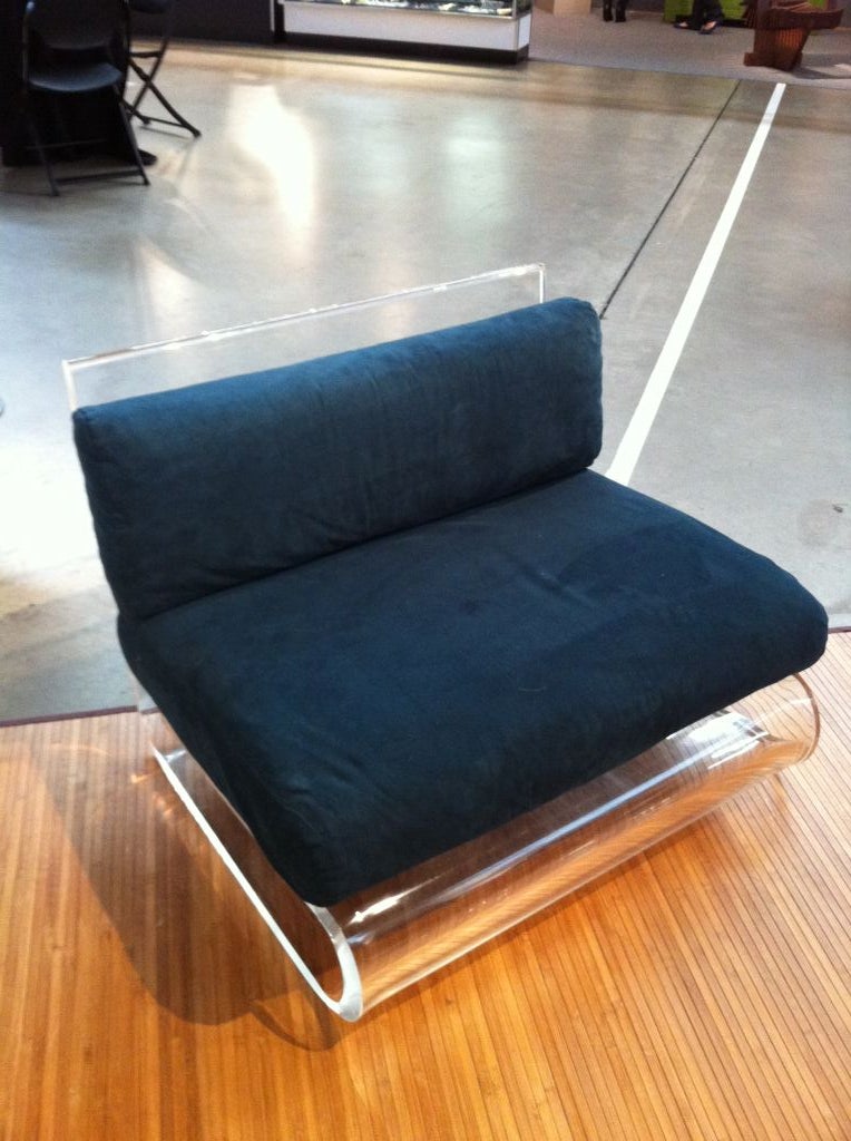 Gary Gutterman signed rare lucite oversized  lounge chair