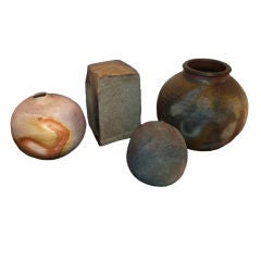 4 1960/70's American & Japanese Terracotta pieces of Pottery