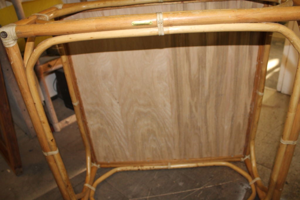 Oak 1987 McGuire furniture company oak & rattan coffee table