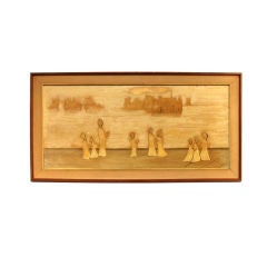 Nice 1960's oil on wood by Giorgio Sylvestri dated 1963