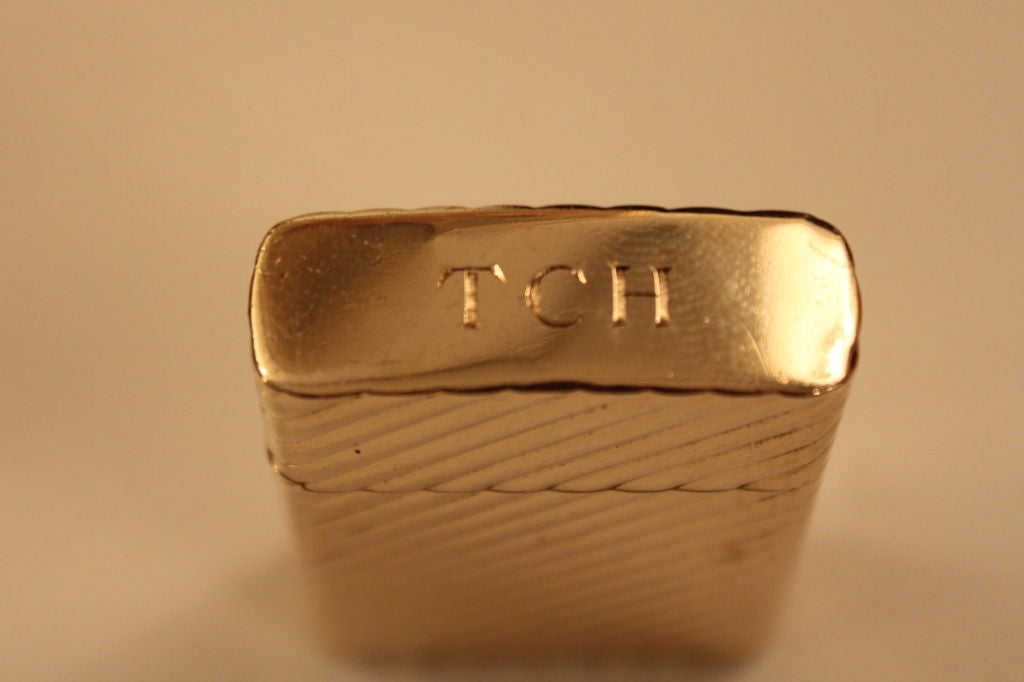 Américain Élégant briquet Cartier en or 14k de plus d'une once d'or
