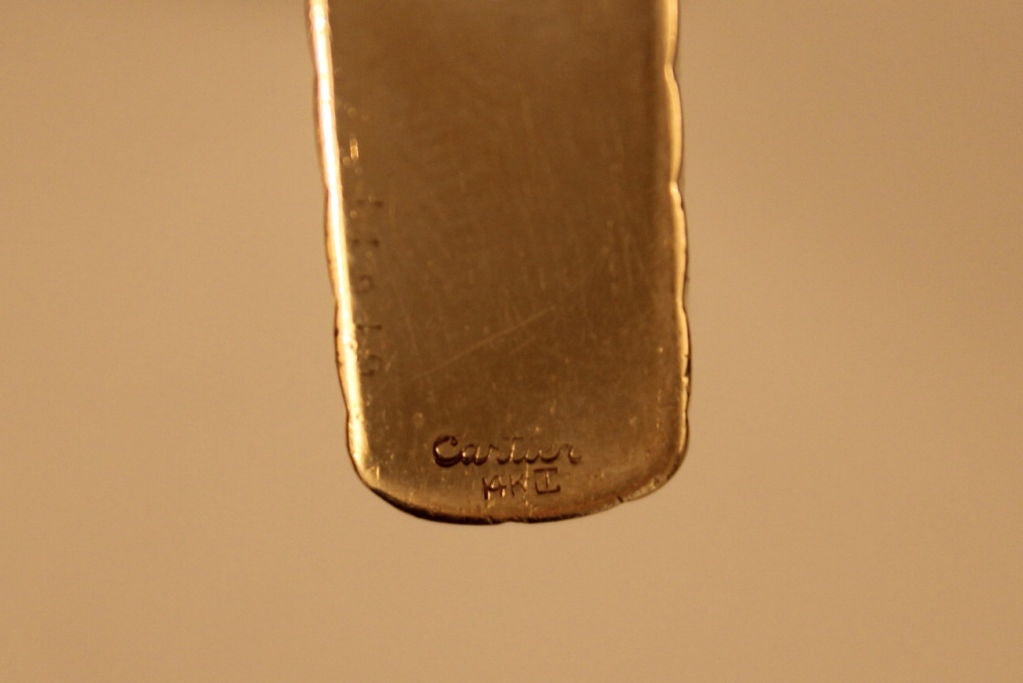 Milieu du XXe siècle Élégant briquet Cartier en or 14k de plus d'une once d'or