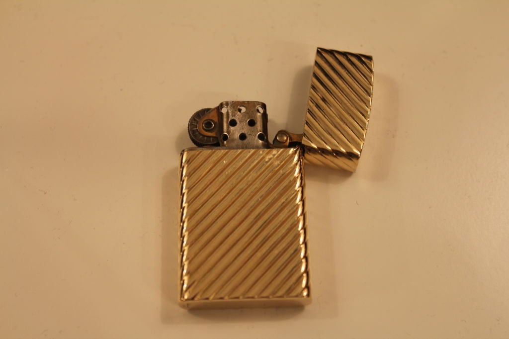 Mid-20th Century Elegant Cartier 14k gold lighter over one ounce gold