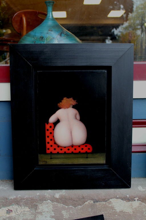 Une merveilleuse et charmante acrylique sur toile de la célèbre artiste française Jeanne Lorioz. Il s'agit d'une acrylique sur panneau montée dans un cadre en bois lourd et coûteux. Intitulé 