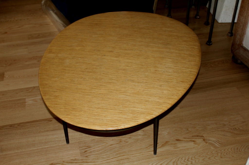 Chris Lehrecke For Ralph Pucci Rare Wood Table Top Bronze Base 1