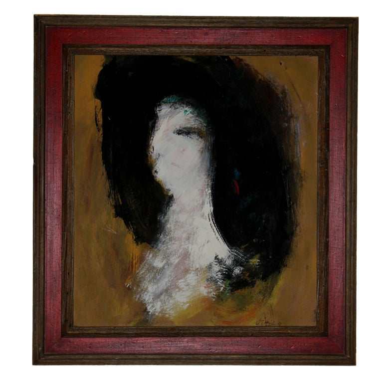 Abstract Mixed-Media on Board Attributed to Peter Brandes, 1966
