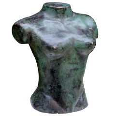 1967 nude female bronze torso titled Dana signed
