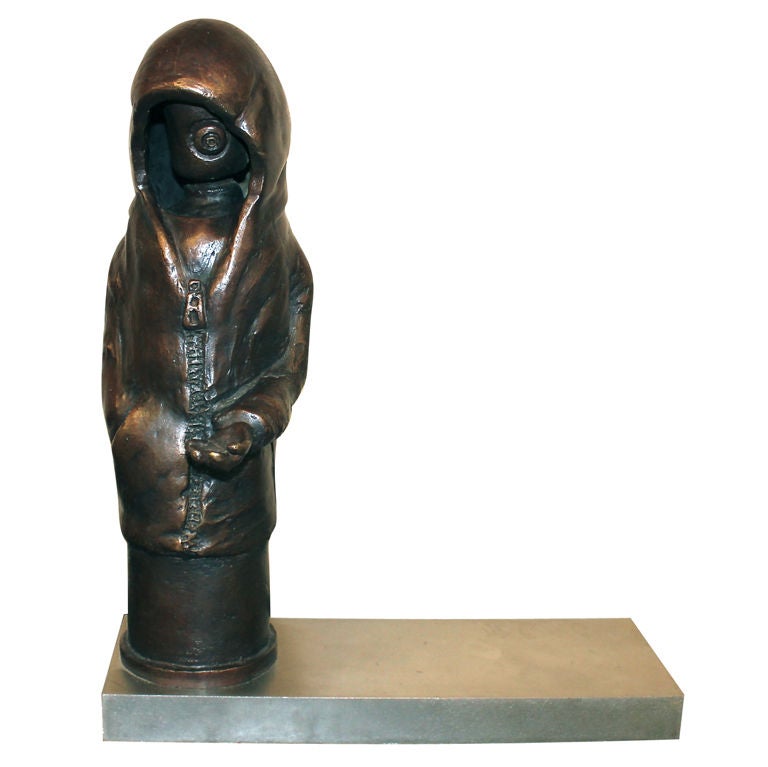  Bronze by Newburgh Artist Ivan Palmer Titled "3 AM" For Sale