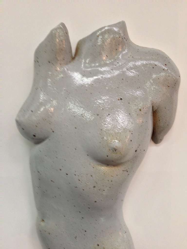Elegant nude torso of a woman signed Manzi