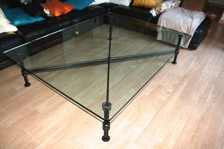 Ilana Goor Large Glass Coffee Table In Good Condition In Palm Springs, CA