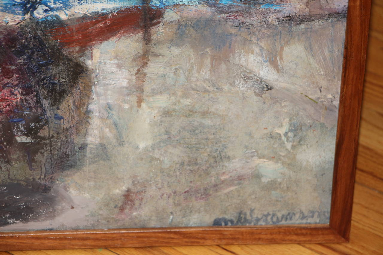 American 1960s Abstract Painting by Noted Artist Maurice Abramson