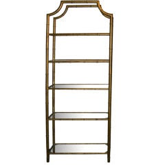 Vintage Gilded  iron etagere or display stand