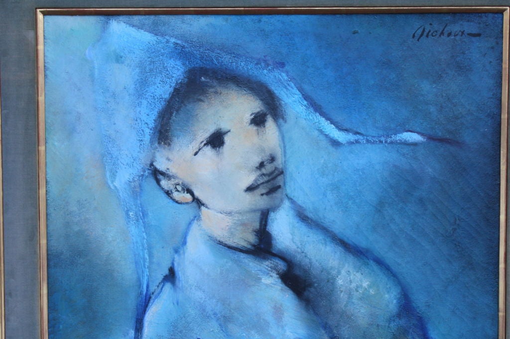 French 1959 o/c by Michelle Michaux titled 