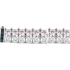 Antique Great old section of 19th Century iron fencing