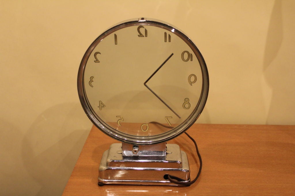 Metal Etalage Reclame Mystery clock running nicely