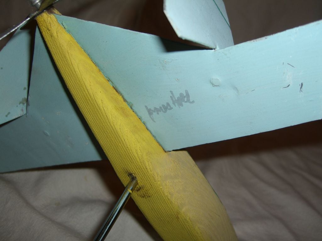 Metal 1960's wood and metal aircraft prototype design James Holt