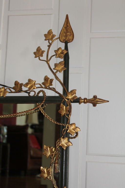 1960's Palladio gilt mirror and planter set with leaves & vines